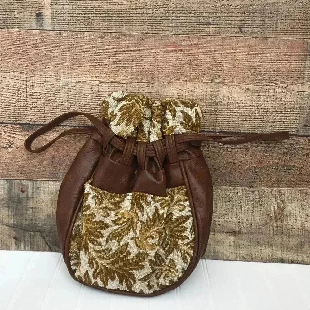 Tex-Made Leather Embroidered Handbag